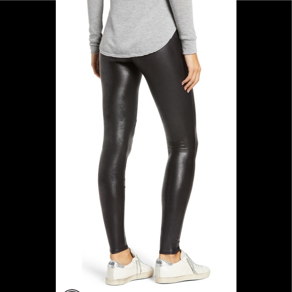 SPANX Faux Leather Leggings in Very Black, size medium - Picture 3 of 8